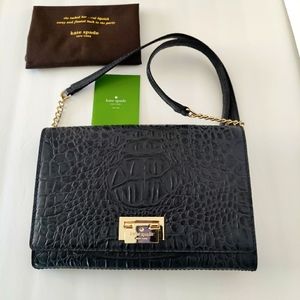 Kate Spade Clutch Croc Embossed Crossbody Bag